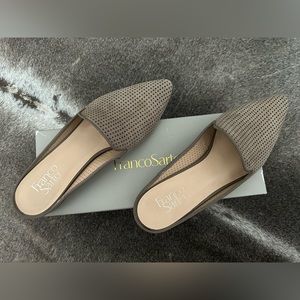 Franco Sarto suede taupe / gray mule 8.5 as new